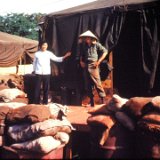 "Above Ground Personnel Quarters Quan Loi - Hootch Maid and Unknown Soldier - ABtry 6/27th Arty"